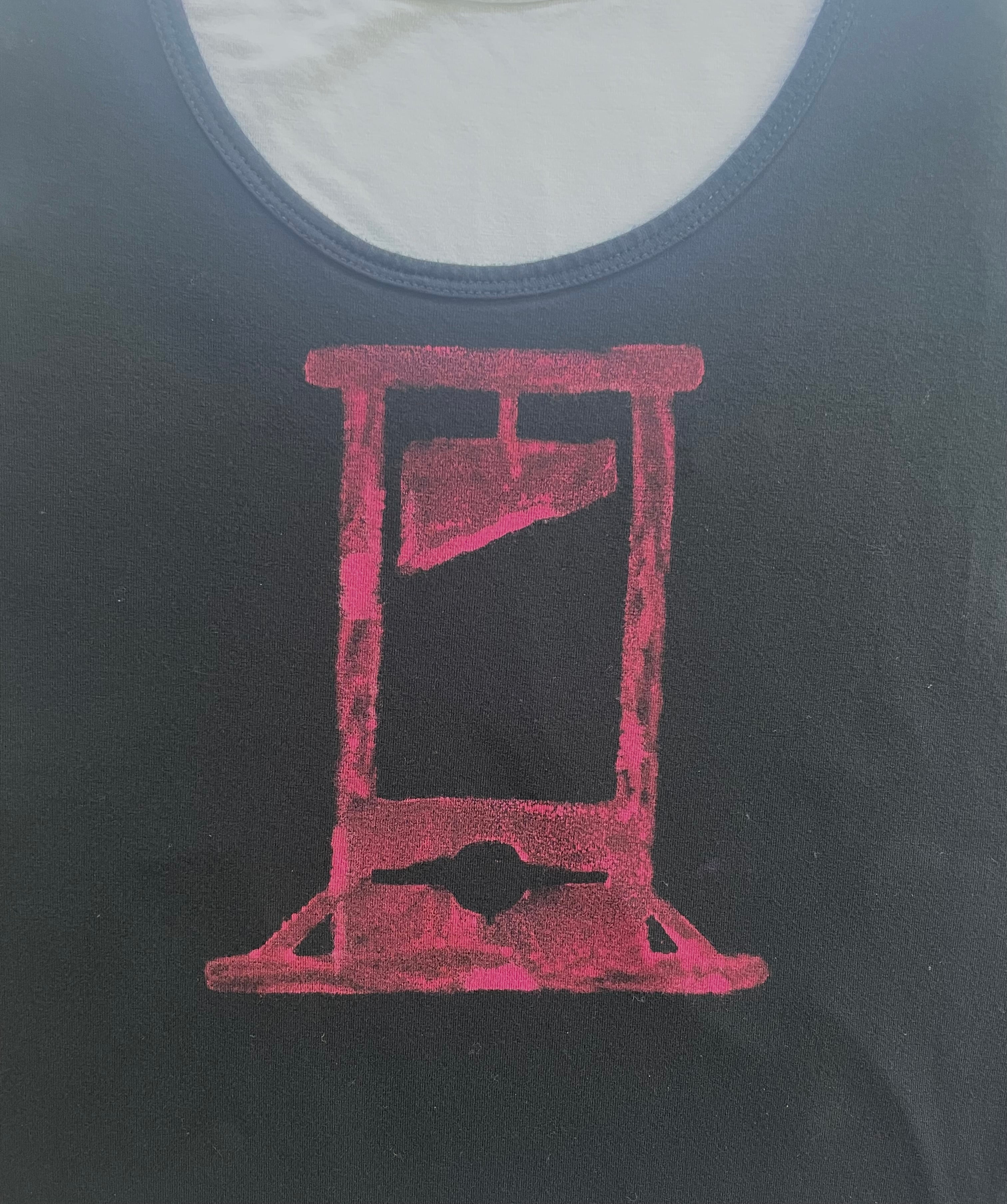 "French History" Tank Top, S, black/white