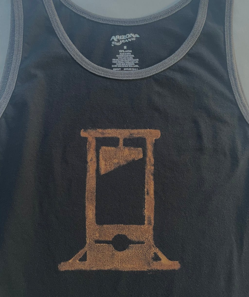 "French History" Tank Top, M, black/gray