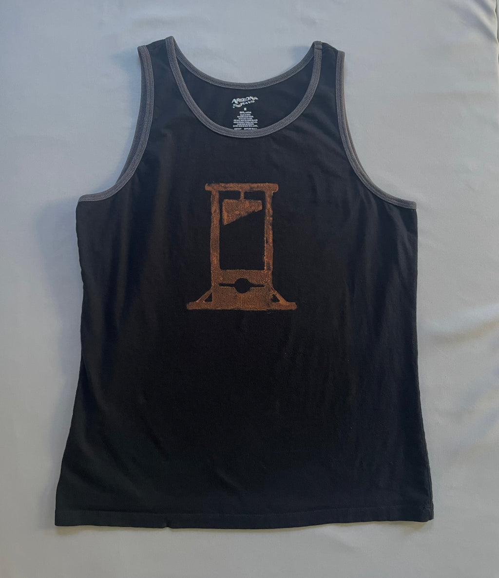 "French History" Tank Top, M, black/gray